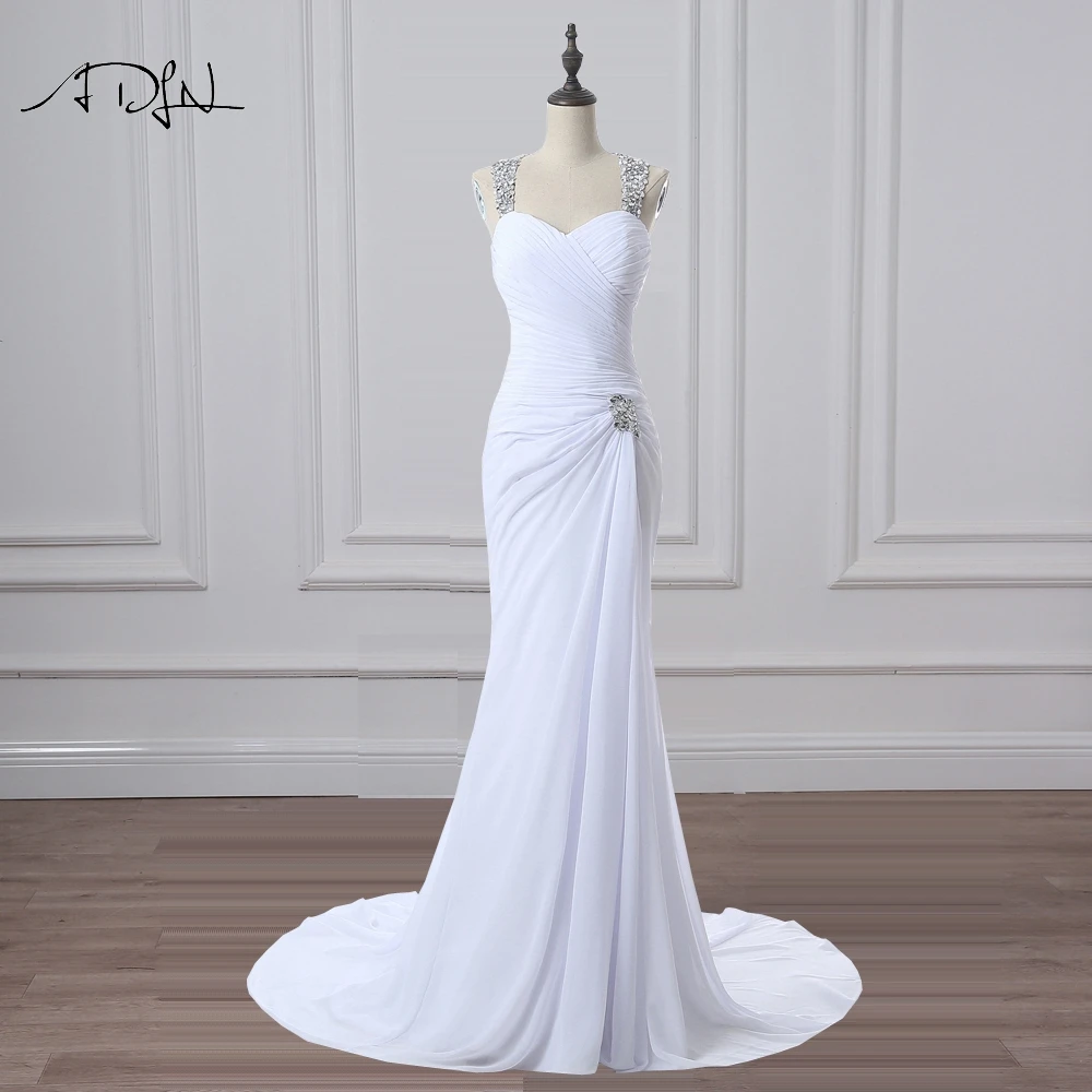 Свадебные платья Русалочки ADLN 2019 Vestidos de Noiva роскошные свадебные из шифона с