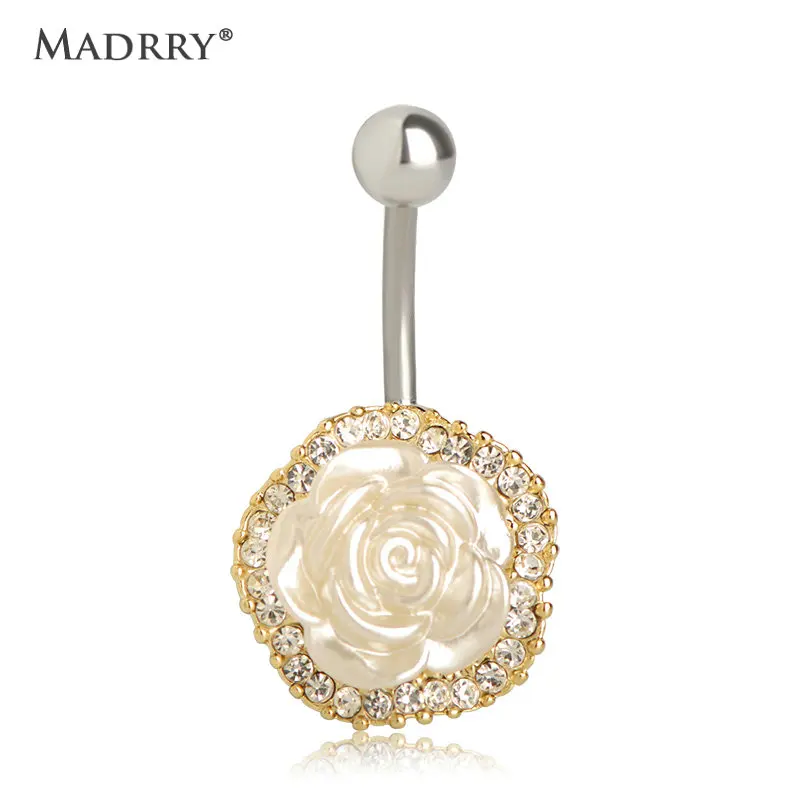 Madrry Crystal Rose Belly Button Rings Sexy Dermal Plug Navel Flower Piercing Jewelry Women Girls Party Holiday Body Joias
Madrry Crystal Rose Belly Button Rings Sexy Dermal Plug Navel Flower Piercing Jewelry Women Girls Party Holiday Body Joias