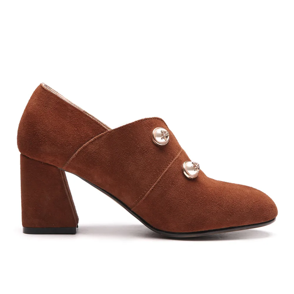 ASUMER black brown fashion round toe spring autumn ladies single shoes square heel women suede leather high heels shoes
ASUMER black brown fashion round toe spring autumn ladies single shoes square heel women suede leather high heels shoes