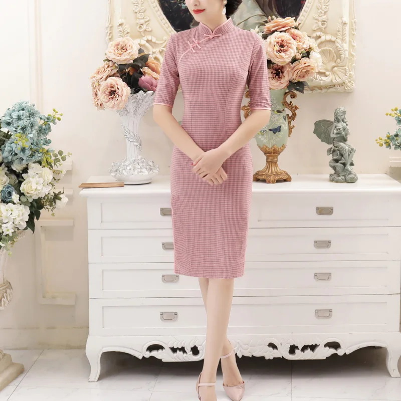 Chinese Traditional Mini Dress Cotton Cheongsam Size S-3XL
Chinese Traditional Mini Dress Cotton Cheongsam Size S-3XL