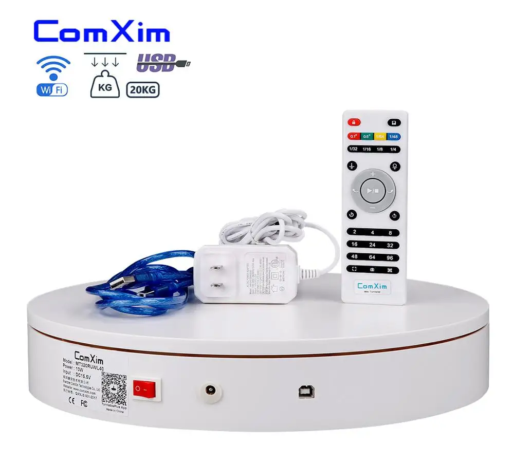ComXim 32cm White Remote WiFi Computer Control Shooting Station video Rotating 360 Degree Rotating Table Photography tool
ComXim 32cm White Remote WiFi Computer Control Shooting Station video Rotating 360 Degree Rotating Table Photography tool
