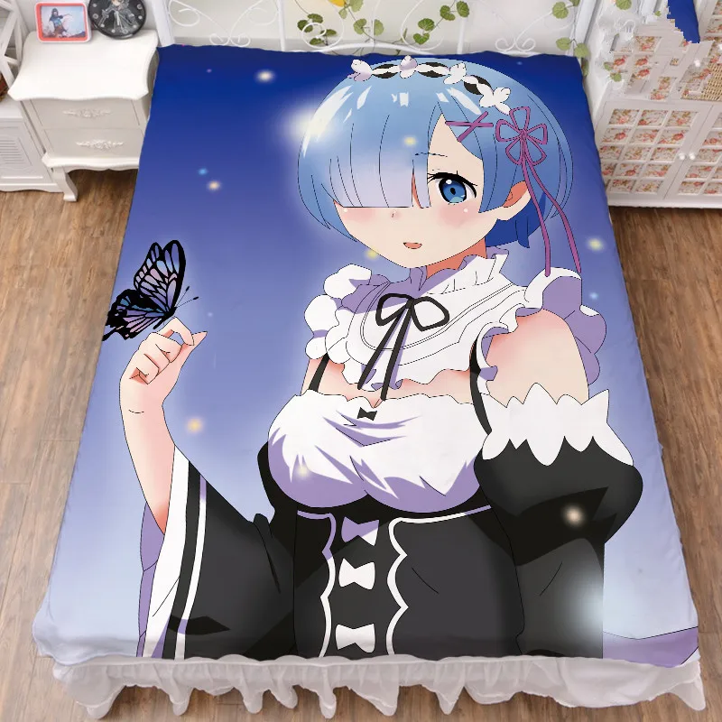 Аниме Re Zero kara Hajimeru Isekai Seikatsu, простыня из молочного волокна и фланелевое одеяло, летнее одеяло 150x200
Аниме Re Zero kara Hajimeru Isekai Seikatsu, простыня из молочного волокна и фланелевое одеяло, летнее одеяло 150x200