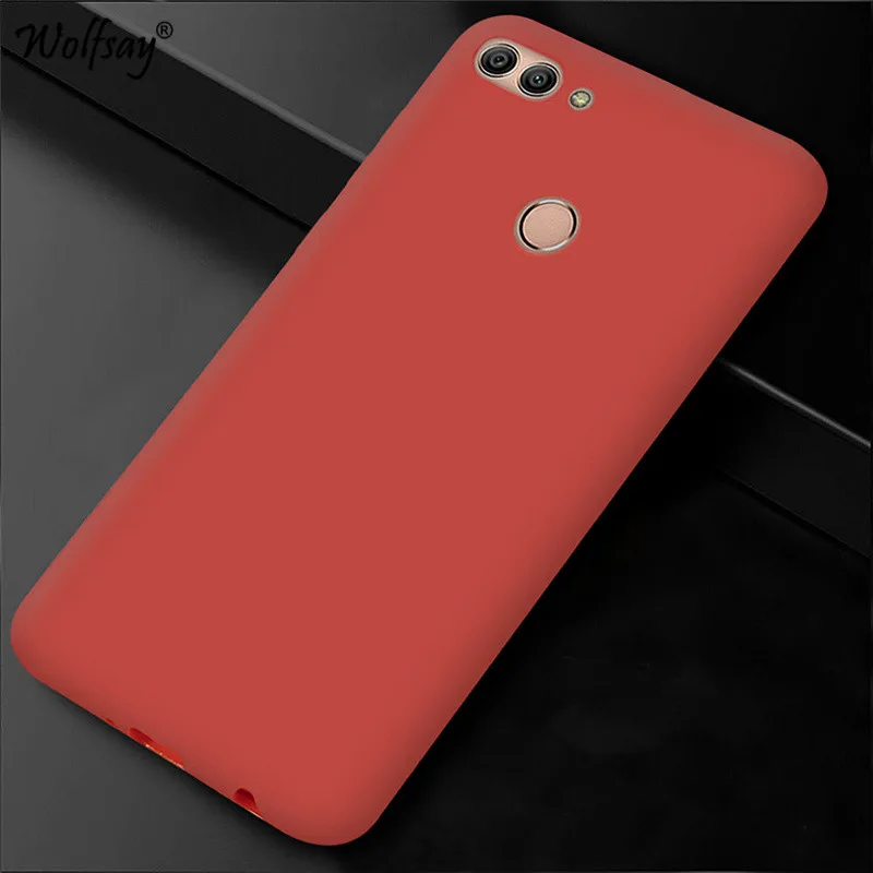 Чехол для Huawei Y9 2018 мягкий ТПУ резиновый матовый защитный чехол телефона Бампер |