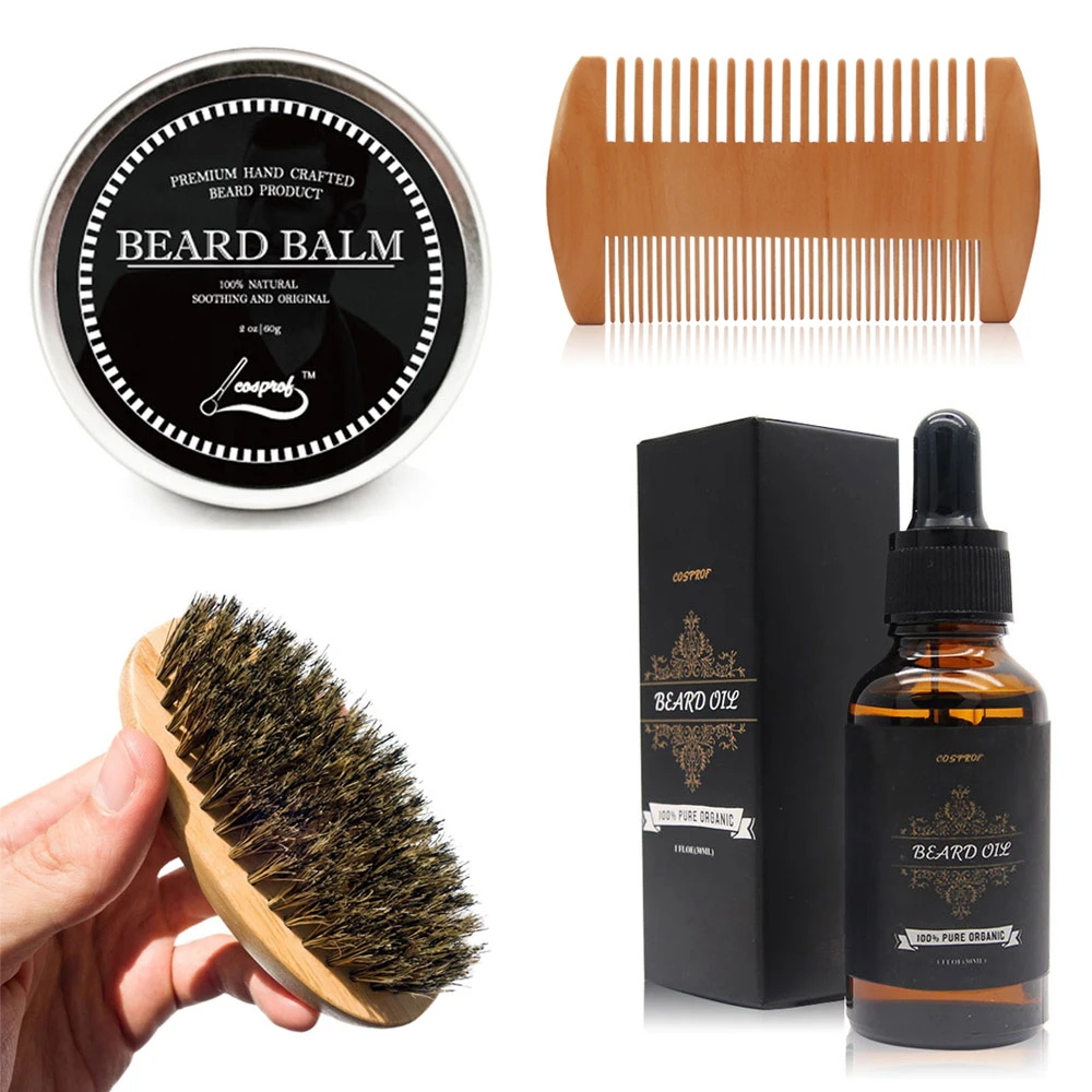 Cosprof Beard Oil ,Balm ,Brush and Comb Kit for Men-Beard Care Gift Set with Ingredients Mustache Moisturizing 4pcs/Set
Cosprof Beard Oil ,Balm ,Brush and Comb Kit for Men-Beard Care Gift Set with Ingredients Mustache Moisturizing 4pcs/Set