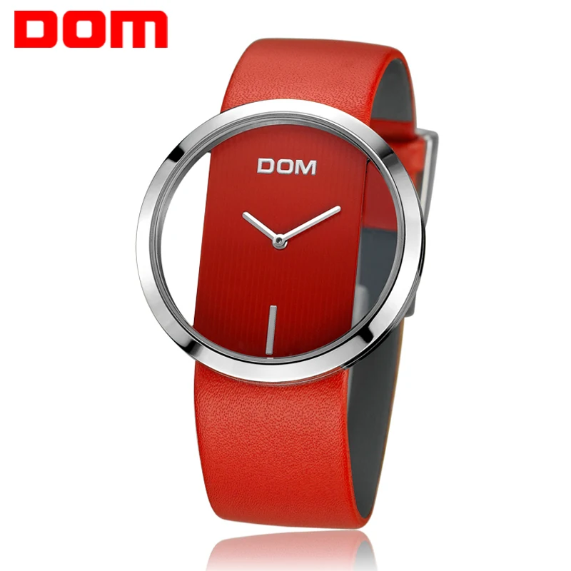 Женские часы DOM брендовые Роскошные модные повседневные кварцевые уникальные