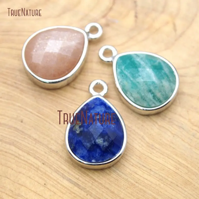 10Pcs Silver Faceted Water Drop Pendant Blue Rock, Single Amazonite, Sunstone Pendant For Sale 14x10mm PM15707
10Pcs Silver Faceted Water Drop Pendant Blue Rock, Single Amazonite, Sunstone Pendant For Sale 14x10mm PM15707