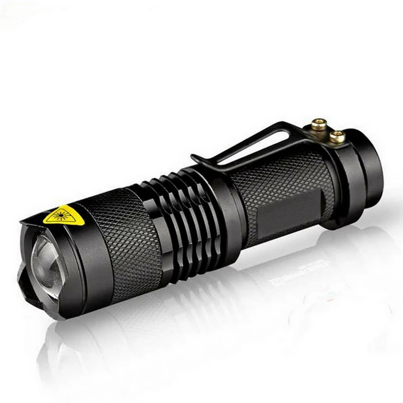

3 Modes Waterproof Led Flashlight Q5 2000lm Zoomable Hot sale Self Defense no tazer shock Mini Flash Light Torch Penlight