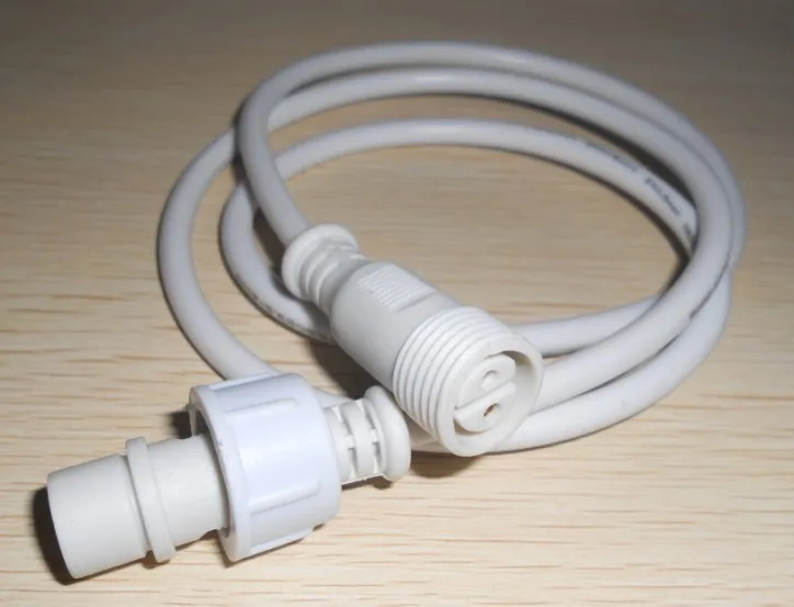 3m(10feet) 2 core waterproof extension cable,one end with male, the other end with female, white color
3m(10feet) 2 core waterproof extension cable,one end with male, the other end with female, white color
