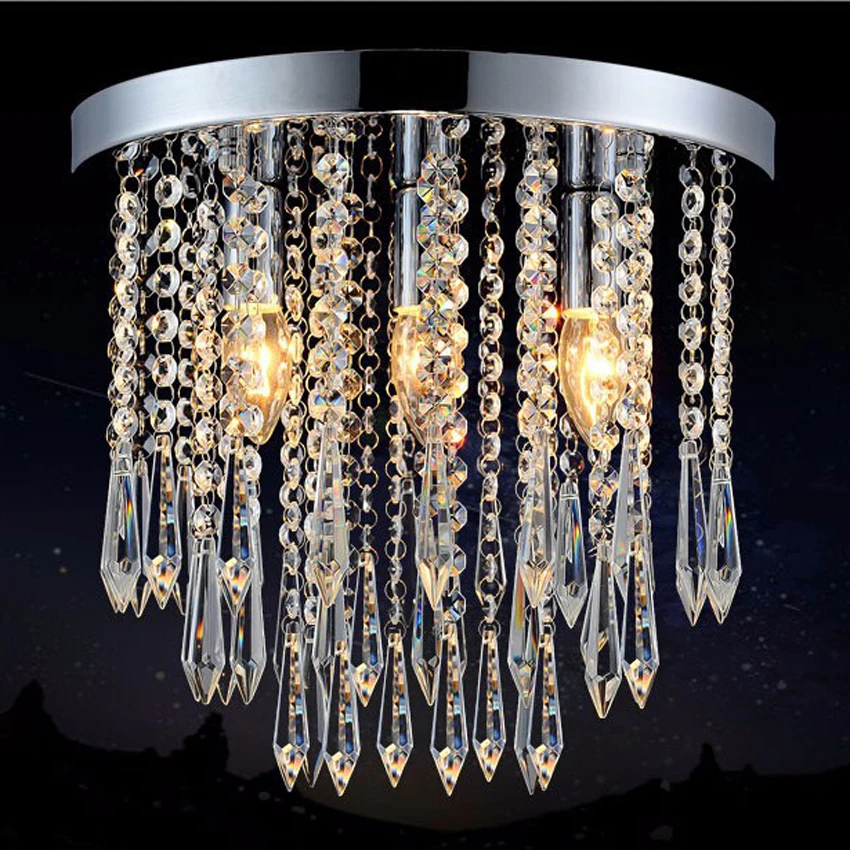 Modern E14 LED bulb crystal ceiling lamp home deco aisle needle shape crystal chrome iron base ceiling light fixture
Modern E14 LED bulb crystal ceiling lamp home deco aisle needle shape crystal chrome iron base ceiling light fixture