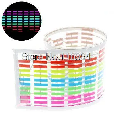 45x11cm Car Sticker Music Rhythm LED Colourful Flash Light Sound Activated Equalizer
45x11cm Car Sticker Music Rhythm LED Colourful Flash Light Sound Activated Equalizer
