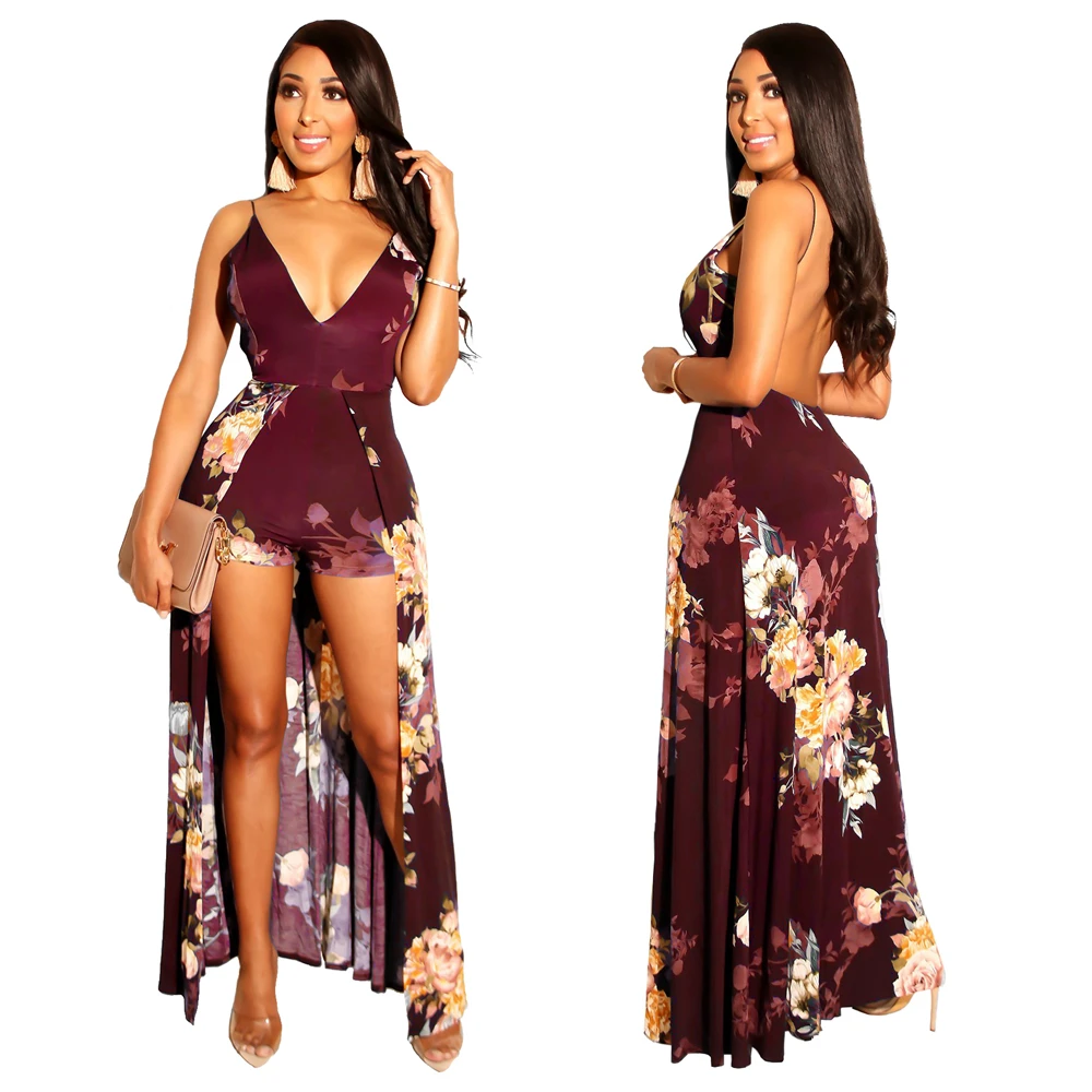 New Women Sleeveless Spaghetti Strap V-neck Floral Print Playsuit High Waist Split Loose Causal Jumpsuit Asymmetrical Skirt Hot
New Women Sleeveless Spaghetti Strap V-neck Floral Print Playsuit High Waist Split Loose Causal Jumpsuit Asymmetrical Skirt Hot