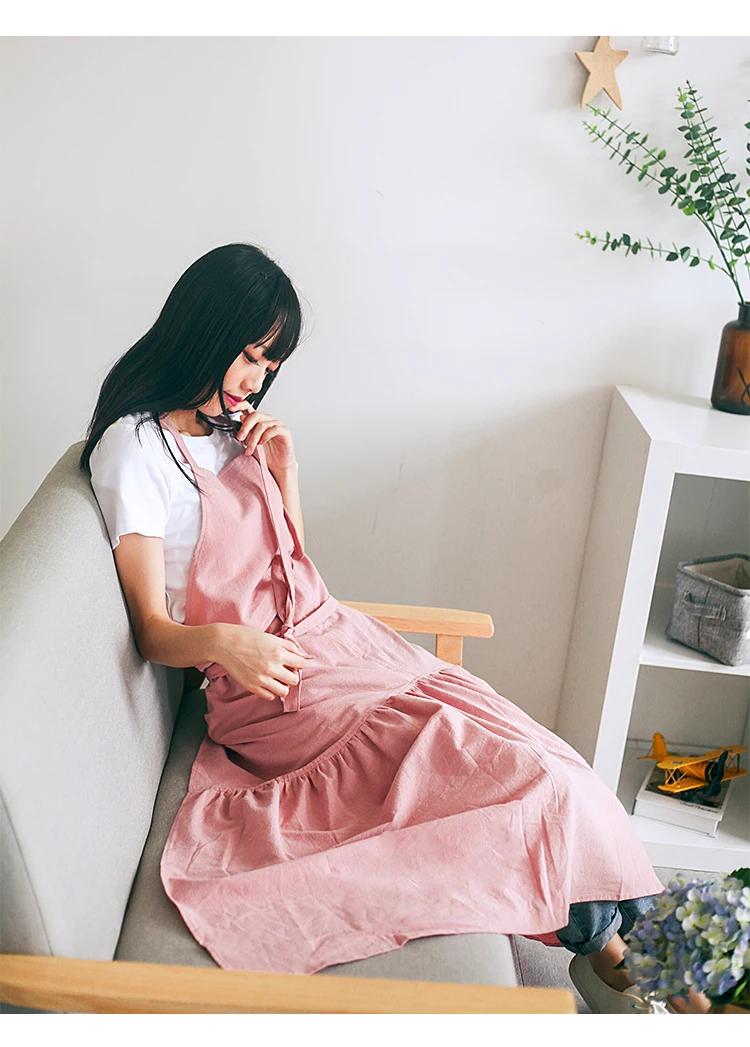 98cm Japanese style washed linen fishtail flounced apron flower shop apron kitchen baking studio home cafe work clothes
98cm Japanese style washed linen fishtail flounced apron flower shop apron kitchen baking studio home cafe work clothes