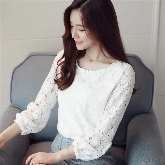 spring Korean Women's Clothing Blouses hollow out lace chiffon shirts o-neck white oversize woman tops blusas mujer de moda new
spring Korean Women's Clothing Blouses hollow out lace chiffon shirts o-neck white oversize woman tops blusas mujer de moda new