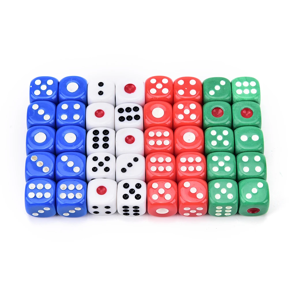 10 PCS Acrylic d6 dice,6 sided gambling small dice for Playing Game White red green blue 12*12*12mm
10 PCS Acrylic d6 dice,6 sided gambling small dice for Playing Game White red green blue 12*12*12mm