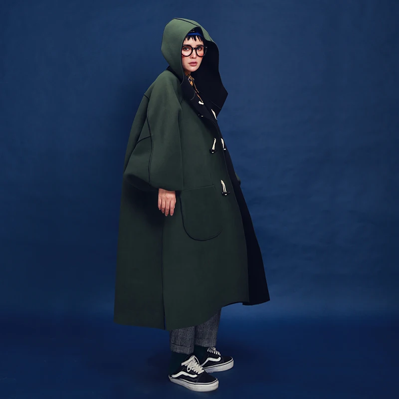 XYJ500 New Arrival Autumn and Winter 2017 reversible polar fleece horn button casual hooded oversize long trench coat women
XYJ500 New Arrival Autumn and Winter 2017 reversible polar fleece horn button casual hooded oversize long trench coat women