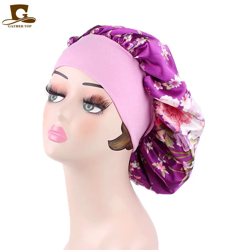 Soft Satin Bonnet Women Elastic Night Sleep Hat Caps Anti Hair Loss Cover Head Wrap Beauty Hair Care For Curly Springy Hair
Soft Satin Bonnet Women Elastic Night Sleep Hat Caps Anti Hair Loss Cover Head Wrap Beauty Hair Care For Curly Springy Hair