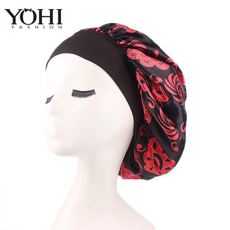 2018 Fashion Womens Sleep Night Cap Wide Band floral print Satin Bonnet For Hair Beauty Hair Care Cap Chemo Beanie Curly
2018 Fashion Womens Sleep Night Cap Wide Band floral print Satin Bonnet For Hair Beauty Hair Care Cap Chemo Beanie Curly