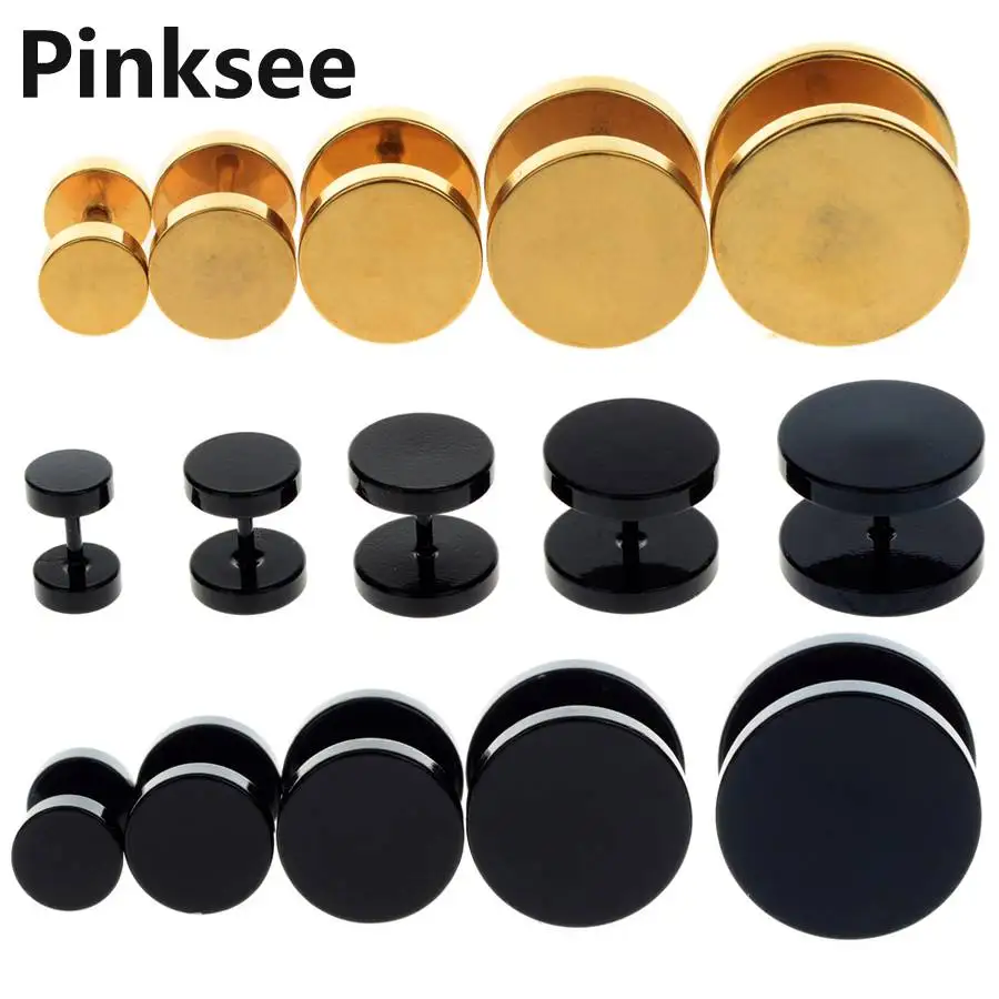2PCS Steel barbell Fake Ear Plug Ear Tunnels Punk Plugs and Tunnels Stretcher Stud Earring 6/8/10/12/14mm Piercing Body Jewelry
2PCS Steel barbell Fake Ear Plug Ear Tunnels Punk Plugs and Tunnels Stretcher Stud Earring 6/8/10/12/14mm Piercing Body Jewelry