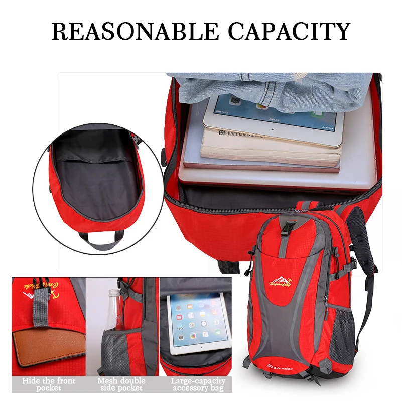 Waterproof Climbing Backpack Rucksack Outdoor Sports Bag Travel Backpack Camping Hiking Trekking Backpacks for Men Women
Waterproof Climbing Backpack Rucksack Outdoor Sports Bag Travel Backpack Camping Hiking Trekking Backpacks for Men Women