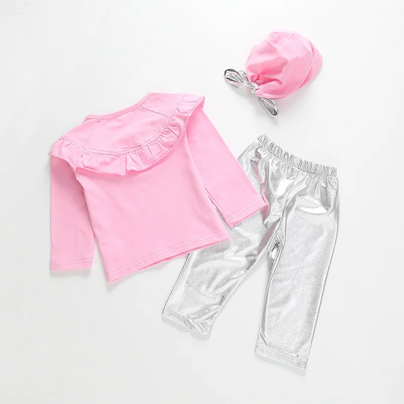 Girls Set Autumn New Baby Sets Baby Kids Clothes Children Long- Sleeved Solid Tops+Long Pants + Headdress Hat 3Pcs Clothing Set
Girls Set Autumn New Baby Sets Baby Kids Clothes Children Long- Sleeved Solid Tops+Long Pants + Headdress Hat 3Pcs Clothing Set