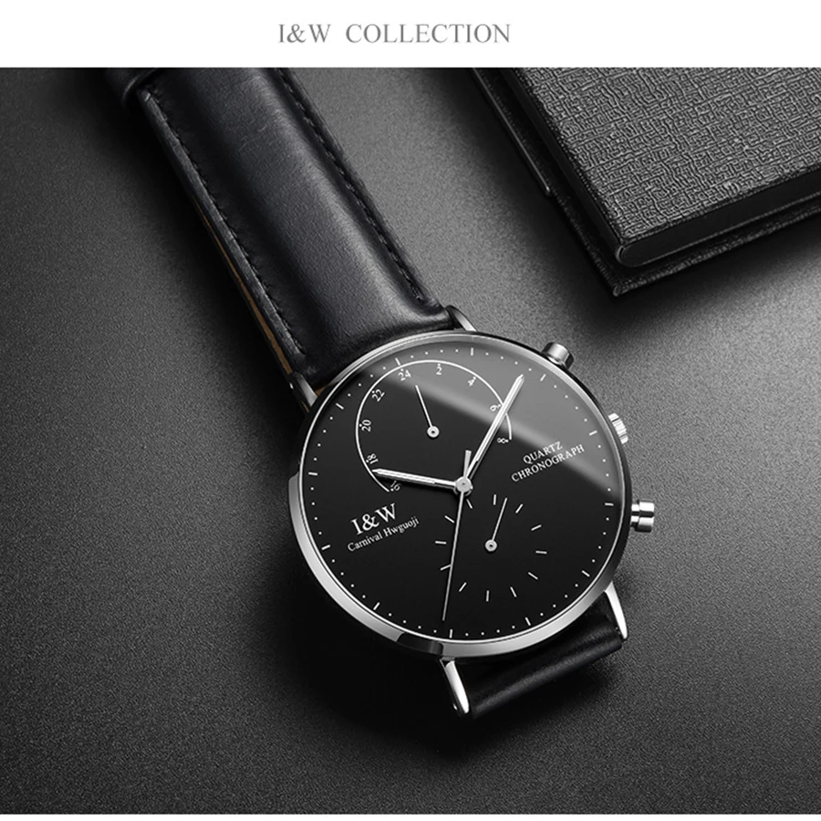 Carnival2018 Multifunction Black Leather Watches Watch Men Quartz Ultra-thin Dial Waterproof Stainless Steel Multiple Time Zone
Carnival2018 Multifunction Black Leather Watches Watch Men Quartz Ultra-thin Dial Waterproof Stainless Steel Multiple Time Zone