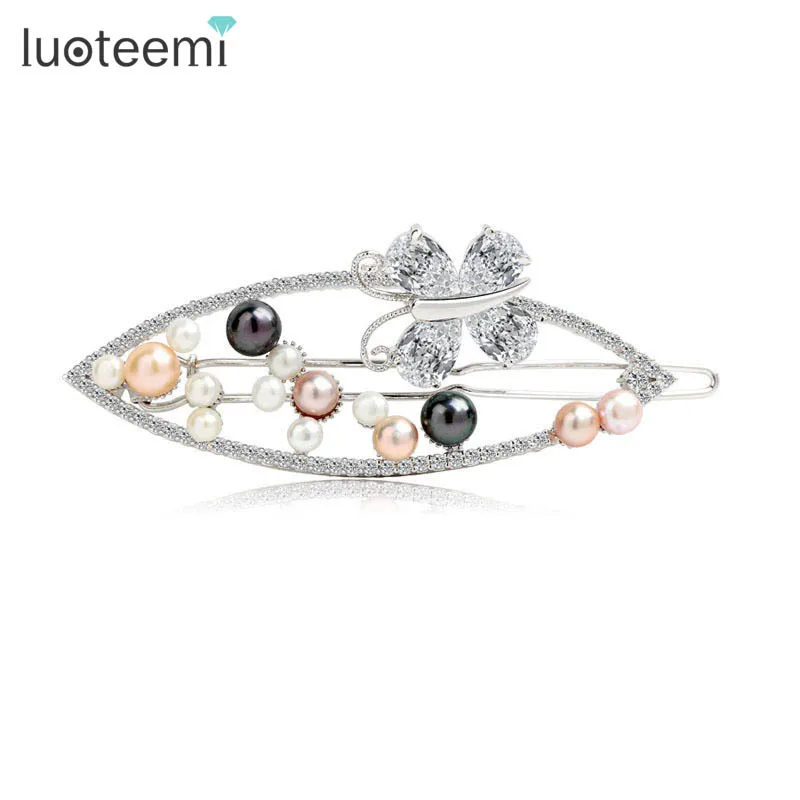 LUOTEEMI Fashion Newest Leaf Shape Hair Pins for Women Multicolor Imitation Pearls with Cubic Zirconia Butterfly Hair Jewelry
LUOTEEMI Fashion Newest Leaf Shape Hair Pins for Women Multicolor Imitation Pearls with Cubic Zirconia Butterfly Hair Jewelry