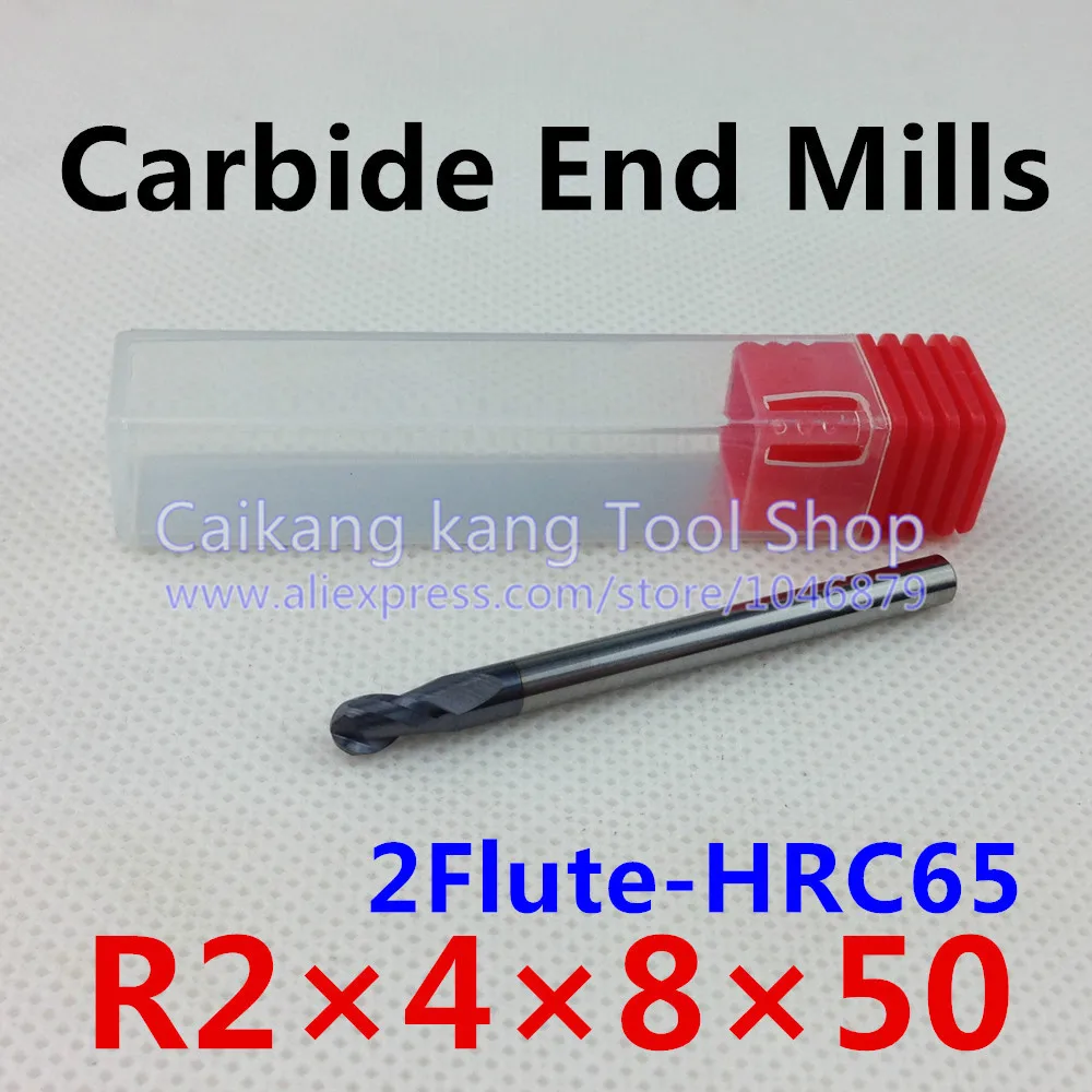 New 2 Flute Head: 4mm Tungsten steel cutter Carbide Ball End Mills CNC milling Highest cutting hardness: 65HRC R2*4*8*50mm
New 2 Flute Head: 4mm Tungsten steel cutter Carbide Ball End Mills CNC milling Highest cutting hardness: 65HRC R2*4*8*50mm