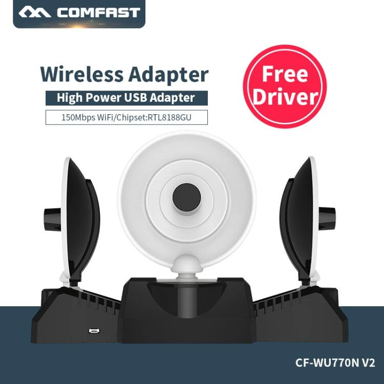 Оригинальный высокомощный беспроводной адаптер Comfast CF- WU770N USB wifi 150 Мбит/с радар антенна с высоким коэффициентом усиления USB сигнальный прием...
Оригинальный высокомощный беспроводной адаптер Comfast CF- WU770N USB wifi 150 Мбит/с радар антенна с высоким коэффициентом усиления USB сигнальный прием...