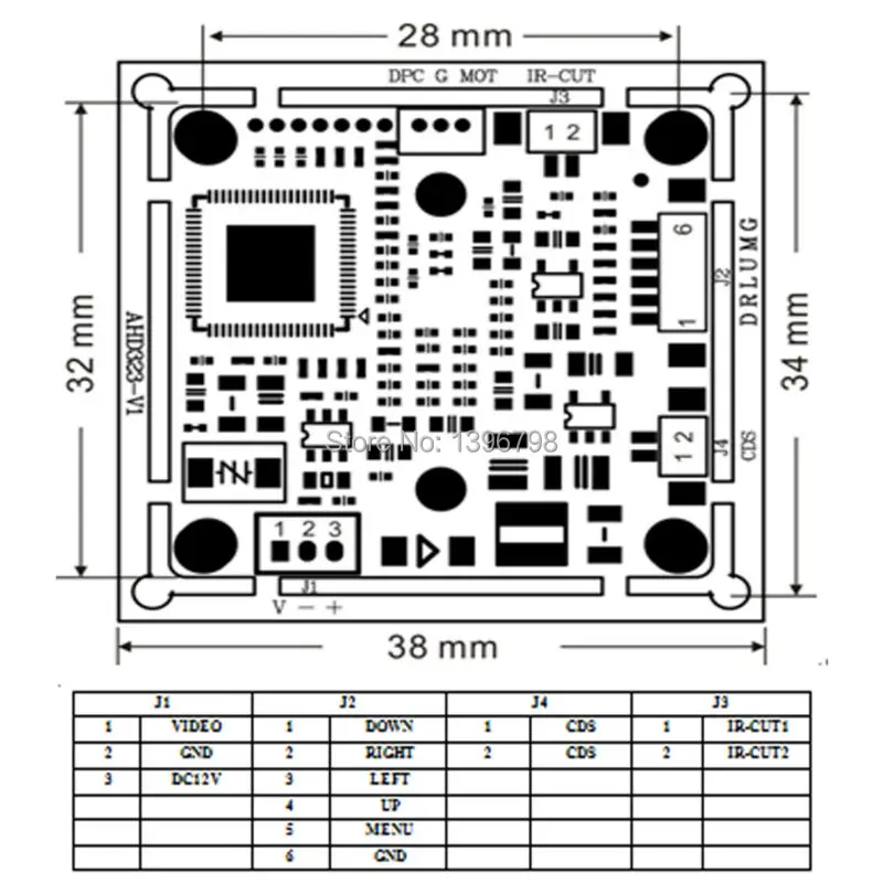 2MP1920*1080 AHD CCTV 1080P камера печатная плата модуля 1/2.7 CMOS NVP2441 + SONY IMX323 2000TVL PAL / NTSC