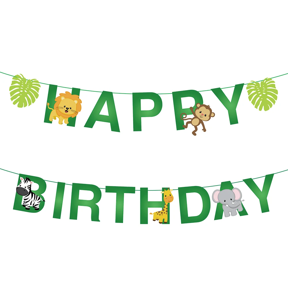 Safari Jungle Animals Birthday Party Favors Decoration Green Leaves Baby Shower Kids Happy Birthday Party Banner Party Supplies
Safari Jungle Animals Birthday Party Favors Decoration Green Leaves Baby Shower Kids Happy Birthday Party Banner Party Supplies