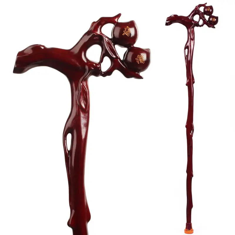 Filial piety elderly Old crutches leading elderly wood mahogany old longevity peach cane
Filial piety elderly Old crutches leading elderly wood mahogany old longevity peach cane