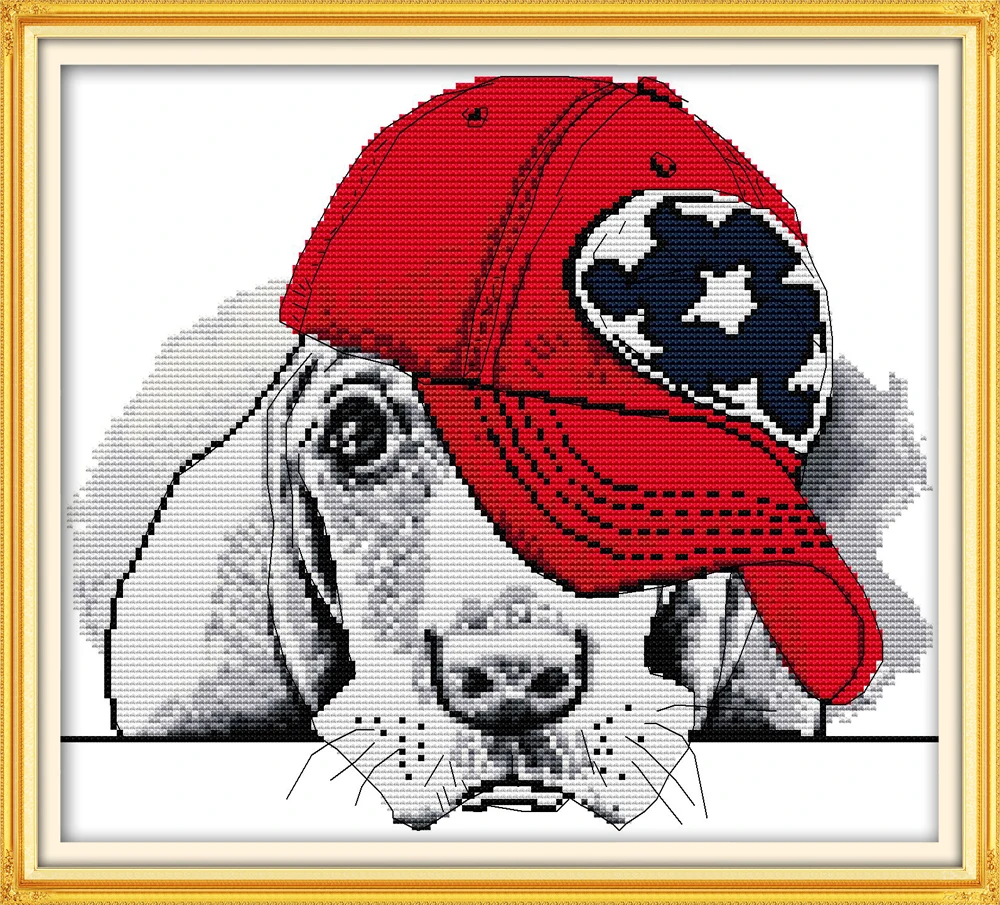 A dog with a red cap cross stitch kit aida 14ct 11ct count print canvas stitches embroidery DIY handmade
A dog with a red cap cross stitch kit aida 14ct 11ct count print canvas stitches embroidery DIY handmade