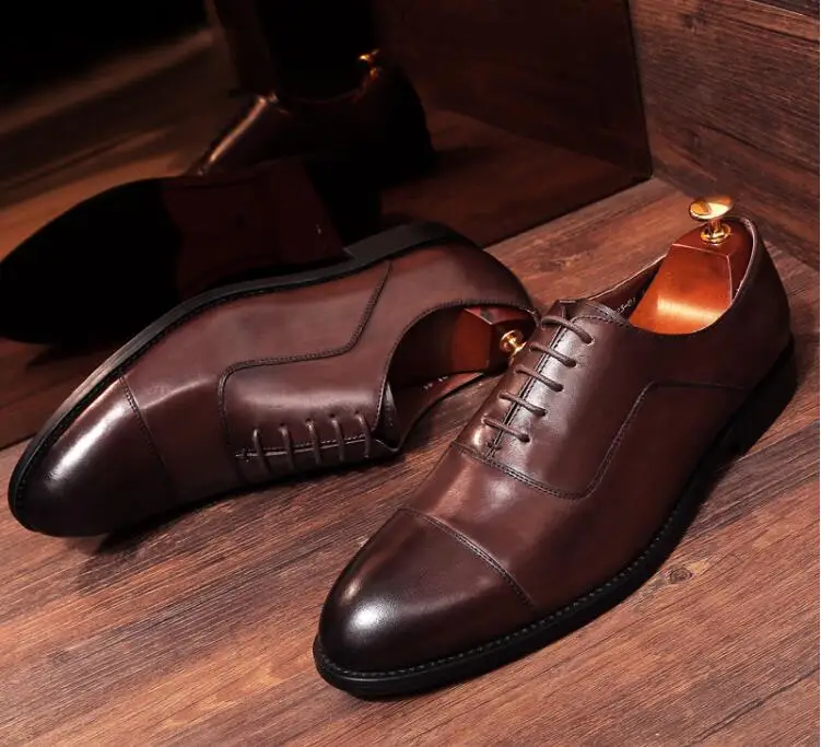 Handmade Dress Shoes Men Genuine Leather Lace Up Patchwork Italy Vintage Formal Business Derby Shoes Smart Casual Oxfords
Handmade Dress Shoes Men Genuine Leather Lace Up Patchwork Italy Vintage Formal Business Derby Shoes Smart Casual Oxfords