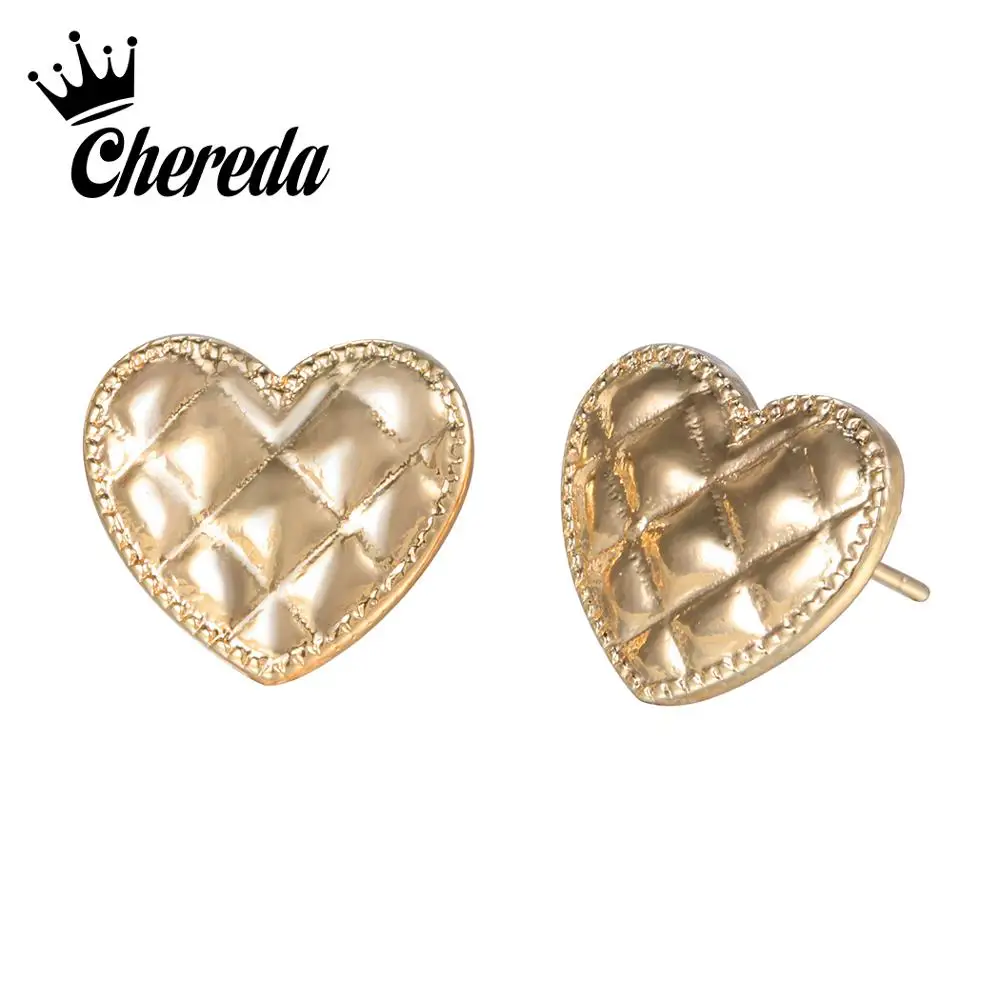 Chereda Golden Heart Stud Earring for Women Classic Tiny Geometric Female Earrings Birthday Earrings
Chereda Golden Heart Stud Earring for Women Classic Tiny Geometric Female Earrings Birthday Earrings