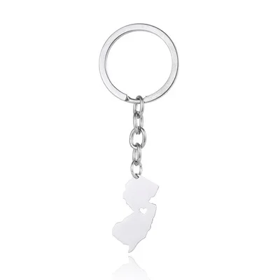 Elfin Wholesale New Stainless Steel New Jersey Map Keychain Silver Color Car Bag New Jersey Keyring Map Jewellery Gift
Elfin Wholesale New Stainless Steel New Jersey Map Keychain Silver Color Car Bag New Jersey Keyring Map Jewellery Gift