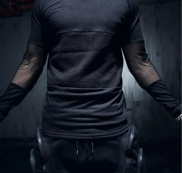 Hot 2020 new casual punk hollow fashion Spring long-sleeved shirt men trend Casual mens T-shirt black white T shirts Tops XL
Hot 2020 new casual punk hollow fashion Spring long-sleeved shirt men trend Casual mens T-shirt black white T shirts Tops XL