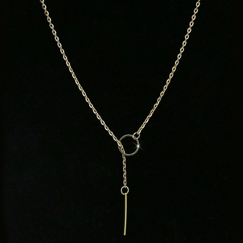 Чокер Poputton в минималистичном стиле Женский ожерелье с перекрестным Серебряный
