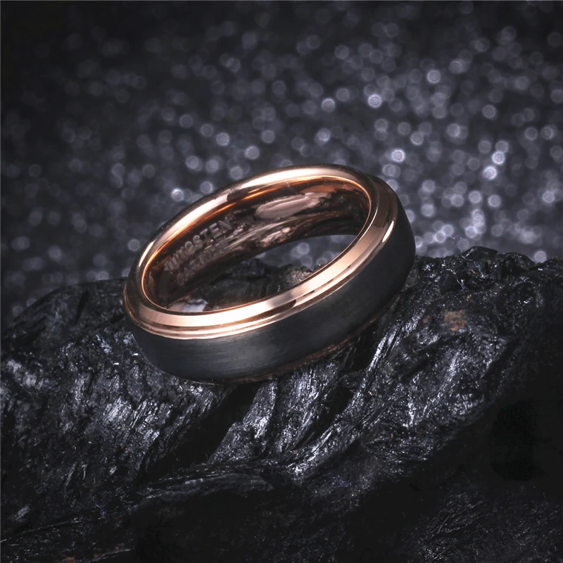6mm Classic Wedding Band in US Russian Black with Rose Gold Color Tungsten Carbide Ring Valentine's Gift for Men Women Size 6-12
6mm Classic Wedding Band in US Russian Black with Rose Gold Color Tungsten Carbide Ring Valentine's Gift for Men Women Size 6-12