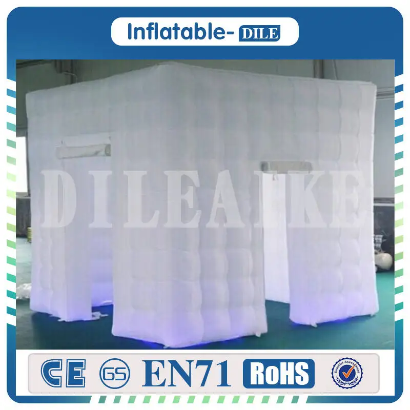 Inflatable Portable Photo Booth Enclosure With 12 Colors LED Changing Lights And Inner Air Blower For Weddings (Size:3x3x2.4m)
Inflatable Portable Photo Booth Enclosure With 12 Colors LED Changing Lights And Inner Air Blower For Weddings (Size:3x3x2.4m)