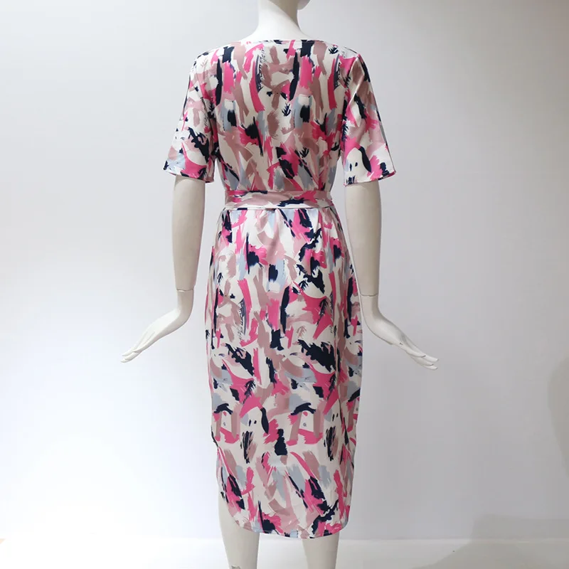New Summer Dress Women Fashion Floral Print Beach Sundress Casual Short Sleeve Dress With Sashes Sexy V Neck Office Ladies Dress
New Summer Dress Women Fashion Floral Print Beach Sundress Casual Short Sleeve Dress With Sashes Sexy V Neck Office Ladies Dress