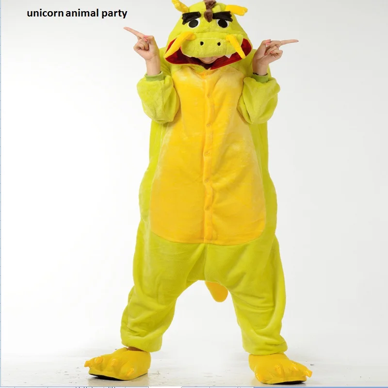 Kigurumi Adult Unisex Pijamas Cartoon Cute yellows Chinese Dragon Sleepwear Animales Flannel Cosplsy Costumes Onesies Pyjama
Kigurumi Adult Unisex Pijamas Cartoon Cute yellows Chinese Dragon Sleepwear Animales Flannel Cosplsy Costumes Onesies Pyjama