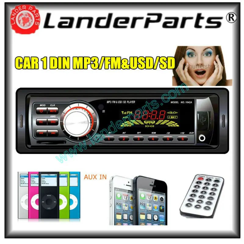 Поступление сезона 2015 г. 12V автомобиль радио плеер FM MP3 автомобильный аудио с