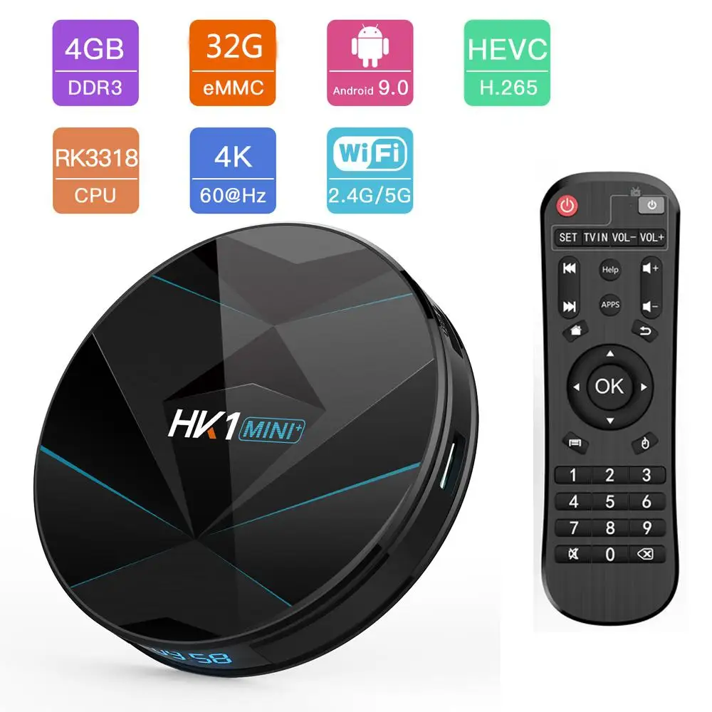 HK1 мини + Android 9,0 Смарт ТВ коробка RK3318 4 ГБ 32 ГБ Четырехъядерный 4K Android TV BOX WIFI BT4.0 телеприставка медиаплеер r20
HK1 мини + Android 9,0 Смарт ТВ коробка RK3318 4 ГБ 32 ГБ Четырехъядерный 4K Android TV BOX WIFI BT4.0 телеприставка медиаплеер r20