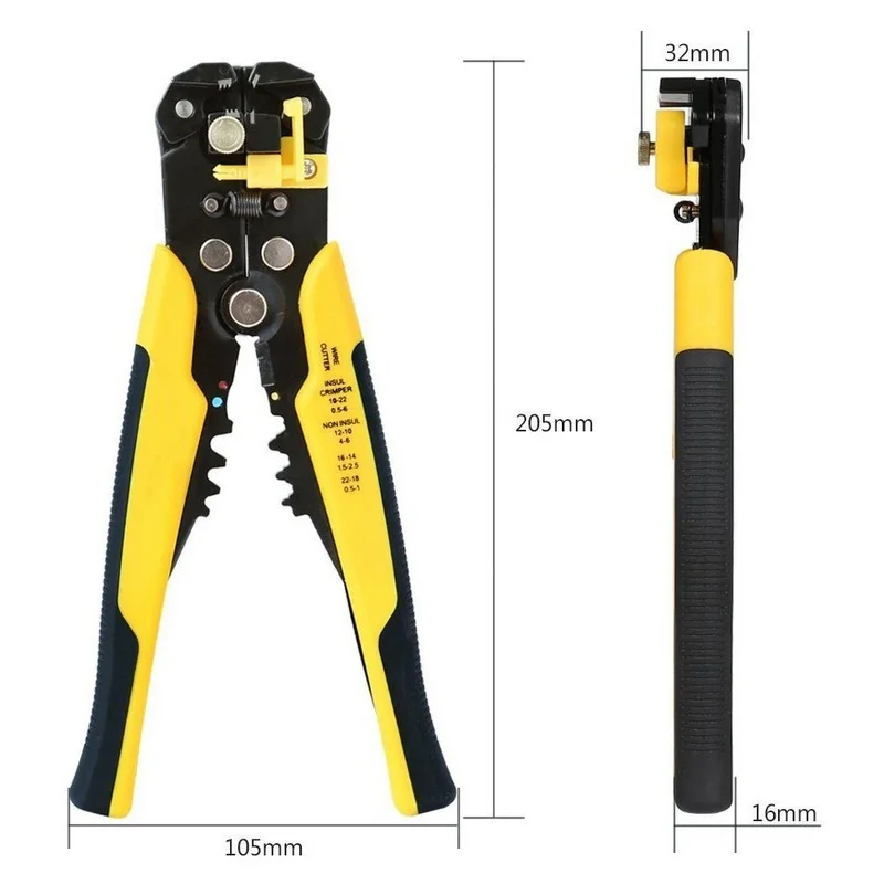 Automatic Cable Clamp Stripping Pliers Cable Wire Stripping Crimping Pliers Cutting Multi Tool Pliers Hand Tools
Automatic Cable Clamp Stripping Pliers Cable Wire Stripping Crimping Pliers Cutting Multi Tool Pliers Hand Tools