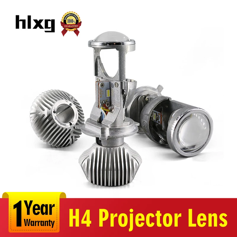 Hlxg автомобильная светодиодная лампа для фары 5500K h4 мини линза проектора