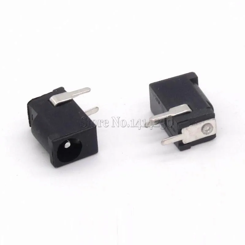 

100Pcs Hot Sales High Quality DC-002 0.3A 50V Black DC Power Jack Socket Connector DC002 3.5*1.3mm 1.3 socket