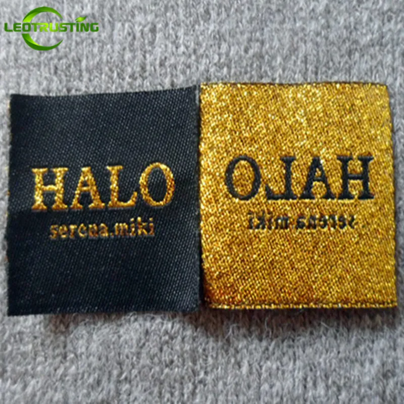 1000pcs Customizd Personal Brand Woven Gold Clothing Labels with Cut and Fold Custom Embroidered Wedding Dress/Jacket Labels
1000pcs Customizd Personal Brand Woven Gold Clothing Labels with Cut and Fold Custom Embroidered Wedding Dress/Jacket Labels