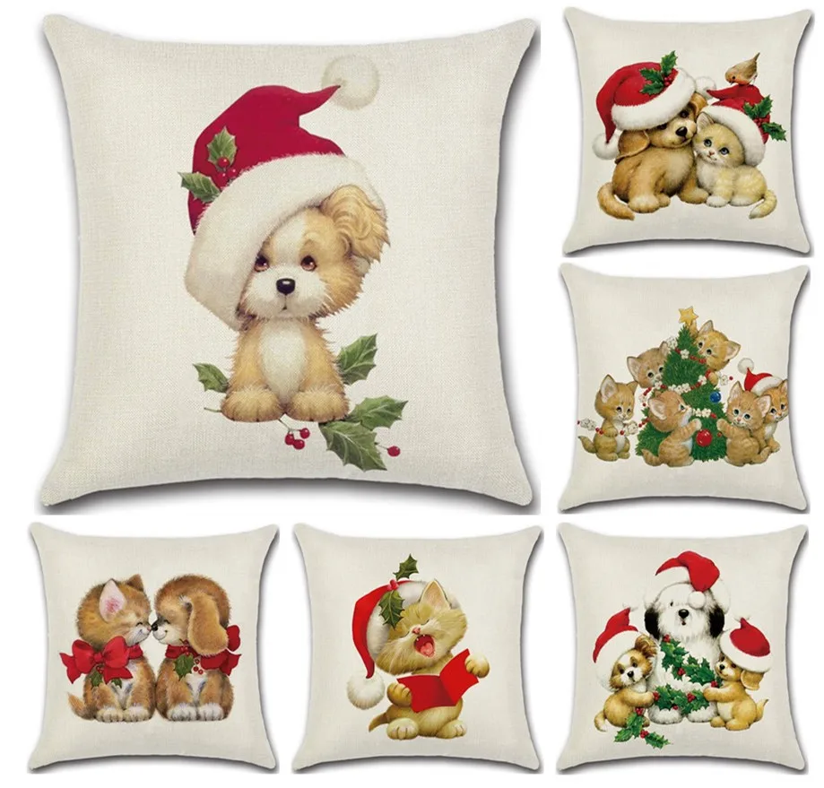 2019 Hot Selling Wearing Hat Cat Dog Home Decorative Sofa Cushion Throw Pillow Case Cotton Linen Square Pillows cushion cover
2019 Hot Selling Wearing Hat Cat Dog Home Decorative Sofa Cushion Throw Pillow Case Cotton Linen Square Pillows cushion cover