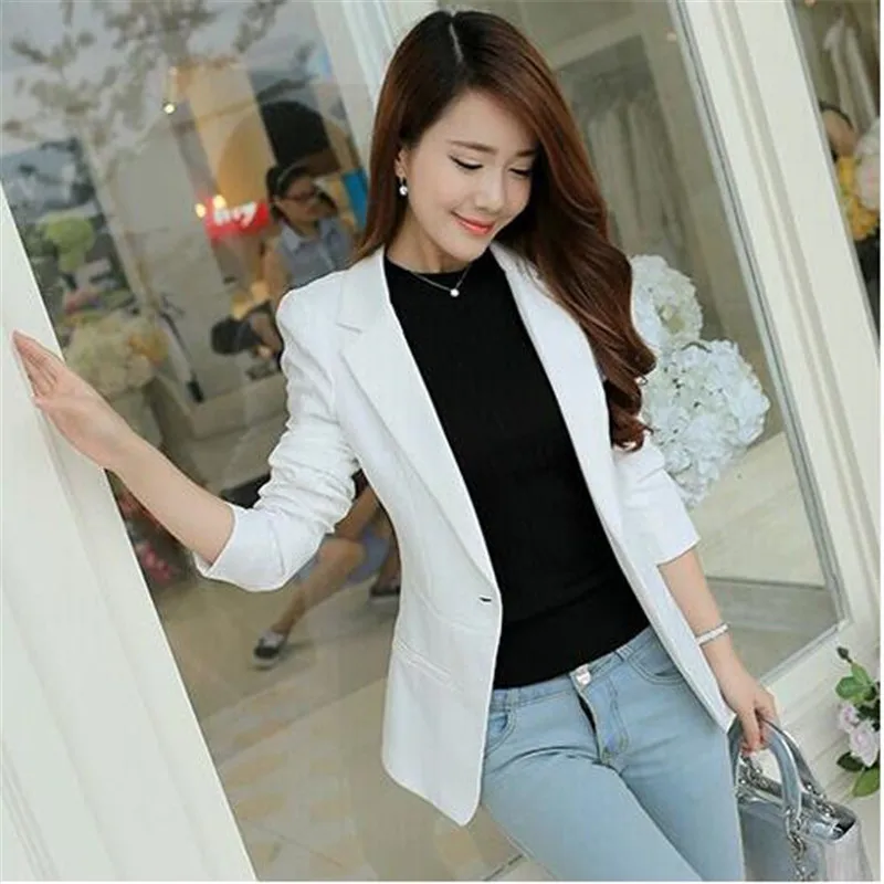 High Quality J40718 White Women Blazers And Jackets New Spring Autumn Fashion Single Button Blazer Femenino Ladies Blazer Female
High Quality J40718 White Women Blazers And Jackets New Spring Autumn Fashion Single Button Blazer Femenino Ladies Blazer Female
