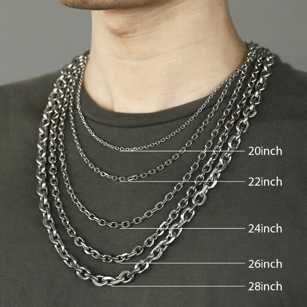 Mens Womens Rolo Chain Necklace 2.5 3 4 6mm Silver Color Stainless Steel Link MINIMALIST EVERYDAY Jewelry Gifts LKN146
Mens Womens Rolo Chain Necklace 2.5 3 4 6mm Silver Color Stainless Steel Link MINIMALIST EVERYDAY Jewelry Gifts LKN146
